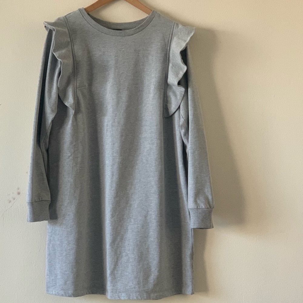 WHO WHAT WEAR Grey sweatshirt dress